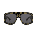 Gucci Shield-Frame Recycled Acetate Sunglasses — Black – GG0983S 30011209 004