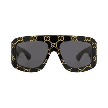 Gucci Shield-Frame Recycled Acetate Sunglasses — Black – GG0983S 30011209 004