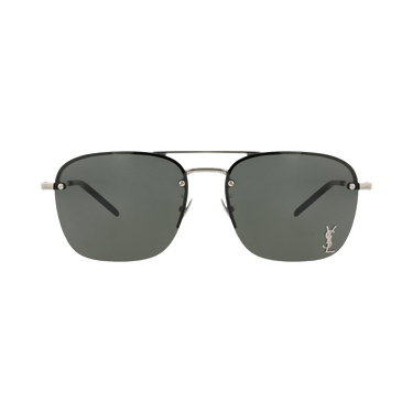 Saint Laurent Aviator-Frame Metal Sunglasses — Silver – Grey SL309M 30014272 006