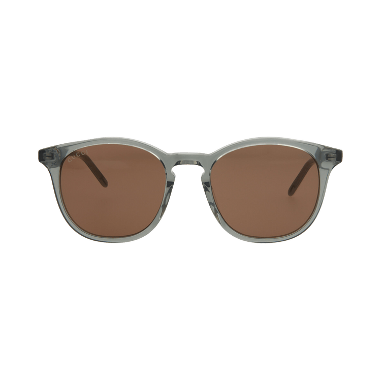 Gucci Round-Frame Acetate Sunglasses — Grey – Brown GG1157S 30012779 002