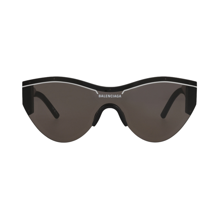 Balenciaga Shield-Frame Acetate Sunglasses — Black