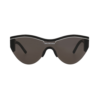 Balenciaga Shield-Frame Acetate Sunglasses — Black