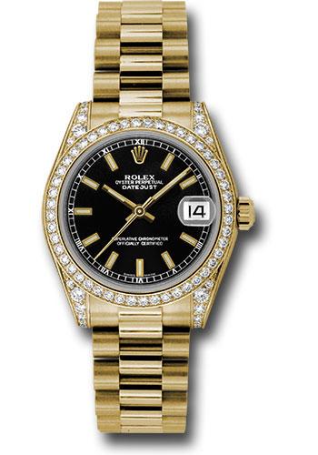 rolex-yellow-gold-datejust-31-watch-48-diamond-bezel-black-index-dial-president-bracelet-178158-bkip