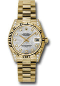 rolex-yellow-gold-datejust-31-watch-fluted-bezel-mother-of-pearl-diamond-dial-president-bracelet-178238-mdp