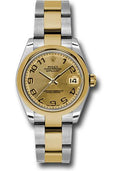 rolex-steel-and-yellow-gold-datejust-31-watch-domed-bezel-champagne-concentric-circle-arabic-dial-oyster-bracelet-178243-chcao