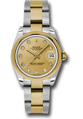 rolex-steel-and-yellow-gold-datejust-31-watch-domed-bezel-champagne-diamond-dial-oyster-bracelet-178243-chdo