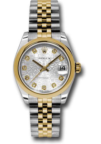 rolex-steel-and-yellow-gold-datejust-31-watch-domed-bezel-silver-jubilee-diamond-dial-jubilee-bracelet-178243-sjdj