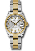 rolex-steel-and-yellow-gold-datejust-31-watch-domed-bezel-silver-jubilee-diamond-dial-oyster-bracelet-178243-sjdo