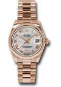 rolex-pink-gold-datejust-31-watch-domed-bezel-mother-of-pearl-diamond-roman-vi-roman-dial-president-bracelet-178245-mdrp
