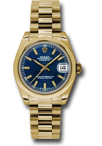 rolex-yellow-gold-datejust-31-watch-domed-bezel-blue-concentric-circle-index-dial-president-bracelet-178248-blip