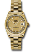 rolex-yellow-gold-datejust-31-watch-domed-bezel-champagne-concentric-circle-index-dial-president-bracelet-178248-chip