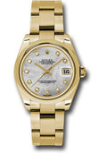 rolex-yellow-gold-datejust-31-watch-domed-bezel-white-mother-of-pearl-diamond-dial-oyster-bracelet-178248-mdo