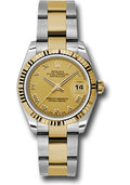 rolex-steel-and-yellow-gold-datejust-31-watch-fluted-bezel-champagne-roman-dial-oyster-bracelet-178273-chro