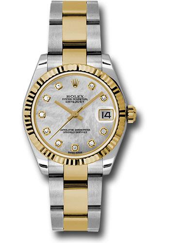 rolex-steel-and-yellow-gold-datejust-31-watch-fluted-bezel-mother-of-pearl-diamond-dial-oyster-bracelet-178273-mdo