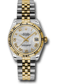 rolex-steel-and-yellow-gold-datejust-31-watch-fluted-bezel-mother-of-pearl-roman-dial-jubilee-bracelet-178273-mrj