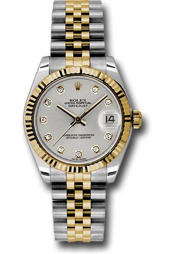rolex-steel-and-yellow-gold-datejust-31-watch-fluted-bezel-silver-diamond-roman-vi-diamond-dial-jubilee-bracelet-178273-sdj