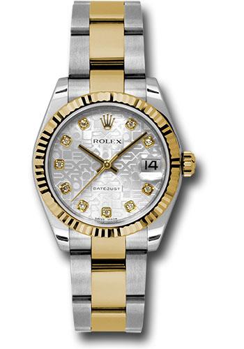 rolex-steel-and-yellow-gold-datejust-31-watch-fluted-bezel-silver-jubilee-diamond-dial-oyster-bracelet-178273-sjdo