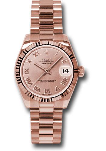 rolex-pink-gold-datejust-31-watch-fluted-bezel-pink-champagne-roman-dial-president-bracelet-178275-prp