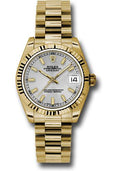 rolex-yellow-gold-datejust-31-watch-fluted-bezel-silver-diamond-roman-vi-index-dial-president-bracelet-178278-sip