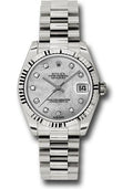 rolex-white-gold-datejust-31-watch-fluted-bezel-mother-of-pearl-diamond-dial-president-bracelet-178279-mdp