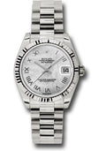 rolex-white-gold-datejust-31-watch-fluted-bezel-mother-of-pearl-roman-dial-president-bracelet-178279-mrp