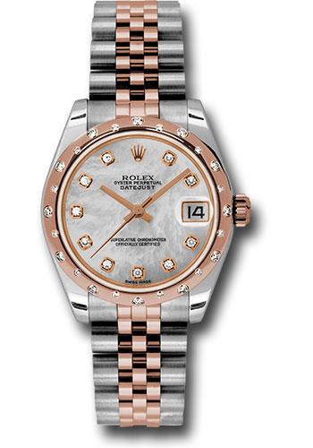 rolex-steel-and-everose-gold-datejust-31-watch-24-diamond-bezel-white-mother-of-pearl-diamond-dial-jubilee-bracelet-178341-mdj