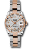 rolex-steel-and-everose-gold-datejust-31-watch-24-diamond-bezel-mother-of-pearl-diamond-roman-vi-roman-dial-oyster-bracelet-178341-mdro