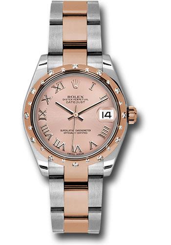 rolex-steel-and-everose-gold-datejust-31-watch-24-diamond-bezel-pink-roman-dial-oyster-bracelet-178341-pro