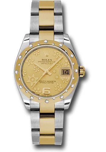 rolex-steel-and-yellow-gold-datejust-31-watch-24-diamond-bezel-champagne-floral-motif-dial-oyster-bracelet-178343-chfo