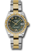 rolex-steel-and-yellow-gold-datejust-31-watch-24-diamond-bezel-olive-green-diamond-roman-vi-roman-dial-oyster-bracelet-178343-ogdro