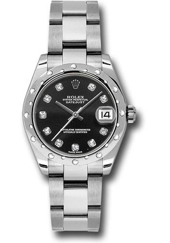 rolex-steel-and-white-gold-datejust-31-watch-24-diamond-bezel-black-diamond-dial-oyster-bracelet-178344-bkdo