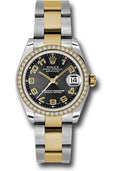 rolex-steel-and-yellow-gold-datejust-31-watch-46-diamond-bezel-black-concentric-circle-arabic-dial-oyster-bracelet-178383-bkcao