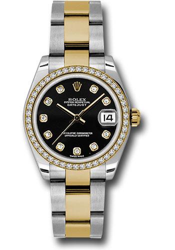 rolex-steel-and-yellow-gold-datejust-31-watch-46-diamond-bezel-black-diamond-dial-oyster-bracelet-178383-bkdo