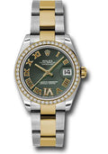 rolex-steel-and-yellow-gold-datejust-31-watch-46-diamond-bezel-olive-green-diamond-roman-vi-roman-dial-oyster-bracelet-178383-ogdro