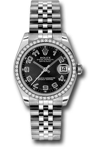 rolex-steel-and-white-gold-datejust-31-watch-46-diamond-bezel-black-concentric-circle-arabic-dial-jubilee-bracelet-178384-bkcaj