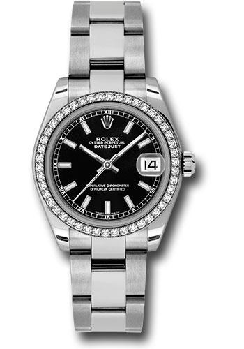 rolex-steel-and-white-gold-datejust-31-watch-46-diamond-bezel-black-index-dial-oyster-bracelet-178384-bkio