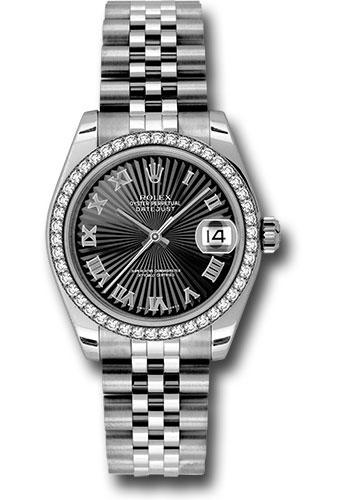rolex-steel-and-white-gold-datejust-31-watch-46-diamond-bezel-black-sunbeam-roman-dial-jubilee-bracelet-178384-bksbrj