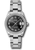 rolex-steel-and-white-gold-datejust-31-watch-46-diamond-bezel-black-sunbeam-roman-dial-oyster-bracelet-178384-bksbro