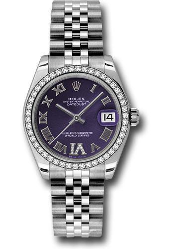 rolex-steel-and-white-gold-datejust-31-watch-46-diamond-bezel-purple-diamond-roman-vi-roman-dial-jubilee-bracelet-178384-pdrj