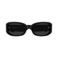 Saint Laurent Oval Sunglasses With Injection Frames — Black