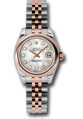 rolex-steel-and-everose-gold-rolesor-lady-datejust-26-watch-domed-bezel-mother-of-pearl-diamond-dial-jubilee-bracelet-179161-mdj