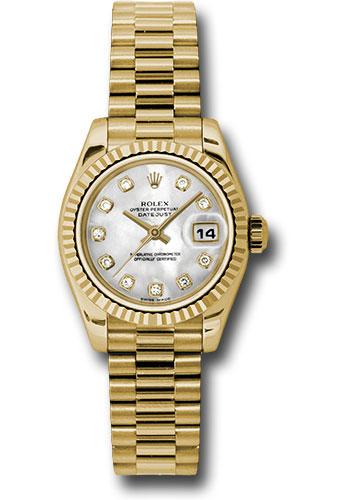 rolex-yellow-gold-lady-datejust-26-watch-fluted-bezel-mother-of-pearl-diamond-dial-president-bracelet-179178-mdp