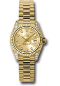 rolex-yellow-gold-lady-datejust-26-watch-fluted-bezel-champagne-diamond-dial-president-bracelet-179238-chdp