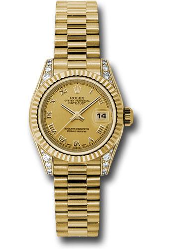 rolex-yellow-gold-lady-datejust-26-watch-fluted-bezel-champagne-roman-dial-president-bracelet-179238-chrp