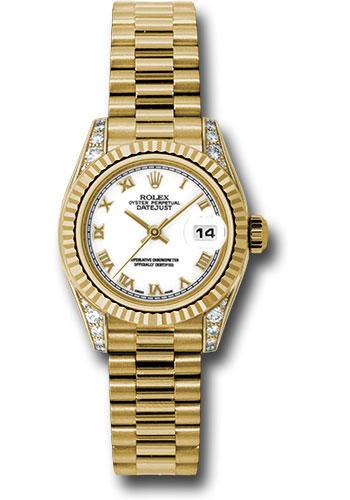 rolex-yellow-gold-lady-datejust-26-watch-fluted-bezel-white-roman-dial-president-bracelet-179238-wrp