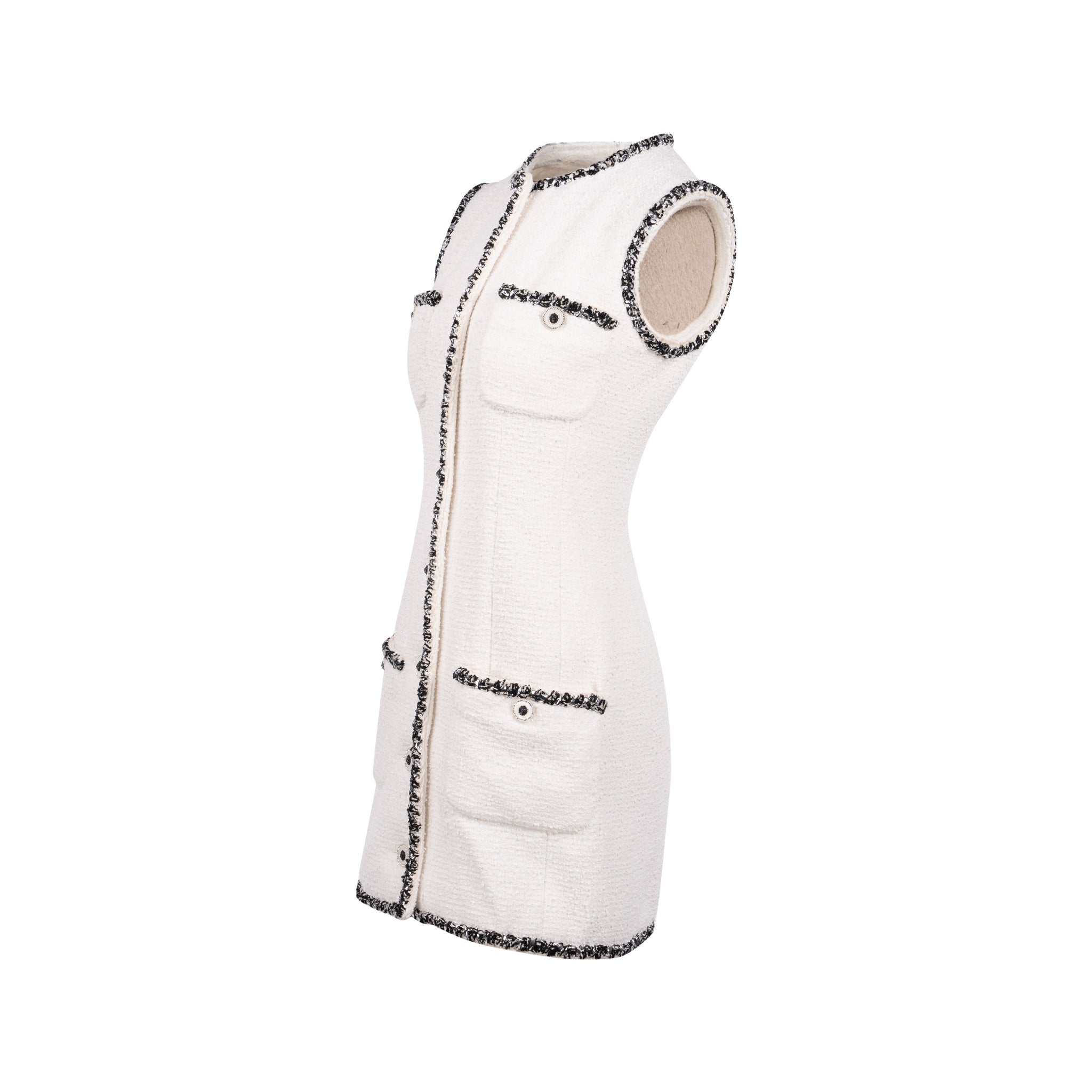 chanel-size-34-22p-mid-length-mini-dress-tweed-white-black