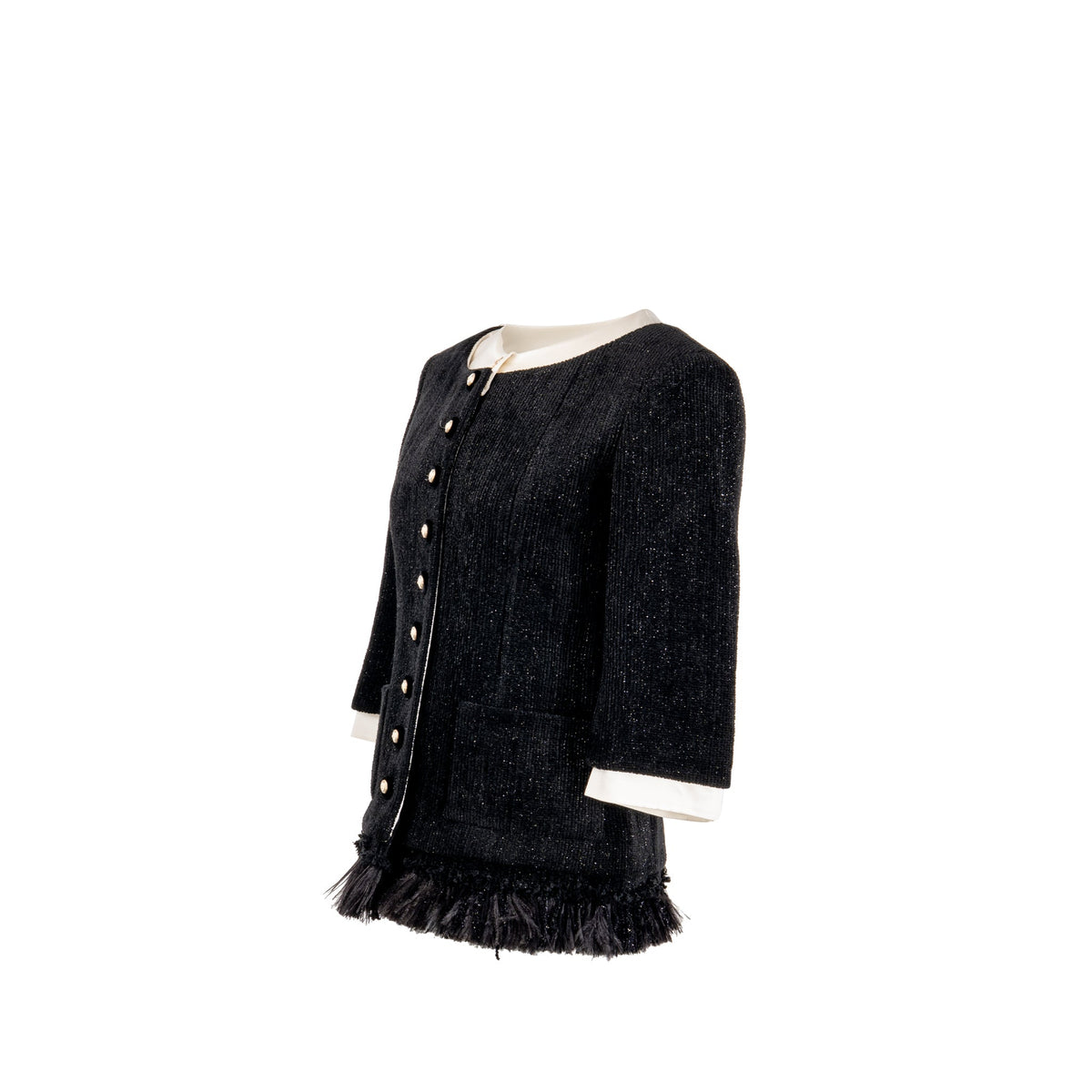 chanel-size-36-20a-runway-matiers-d-art-feather-trim-jacket-black