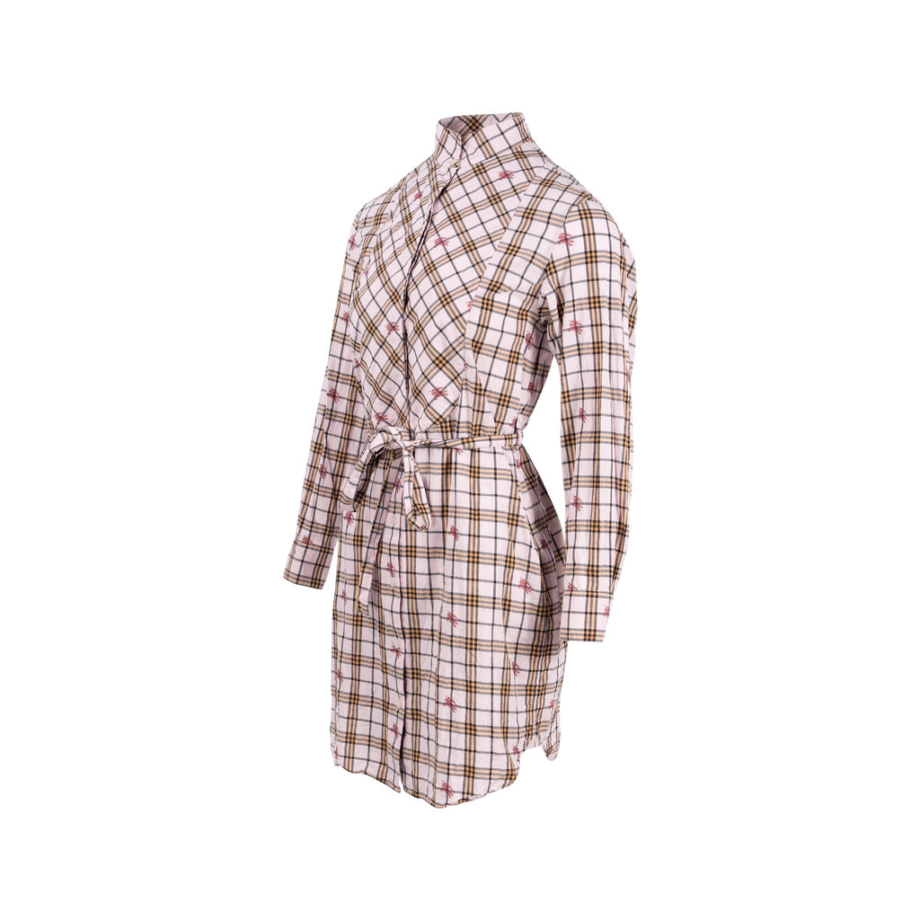 burberry-size-uk4-checked-belted-shirt-dress-cotton-pink