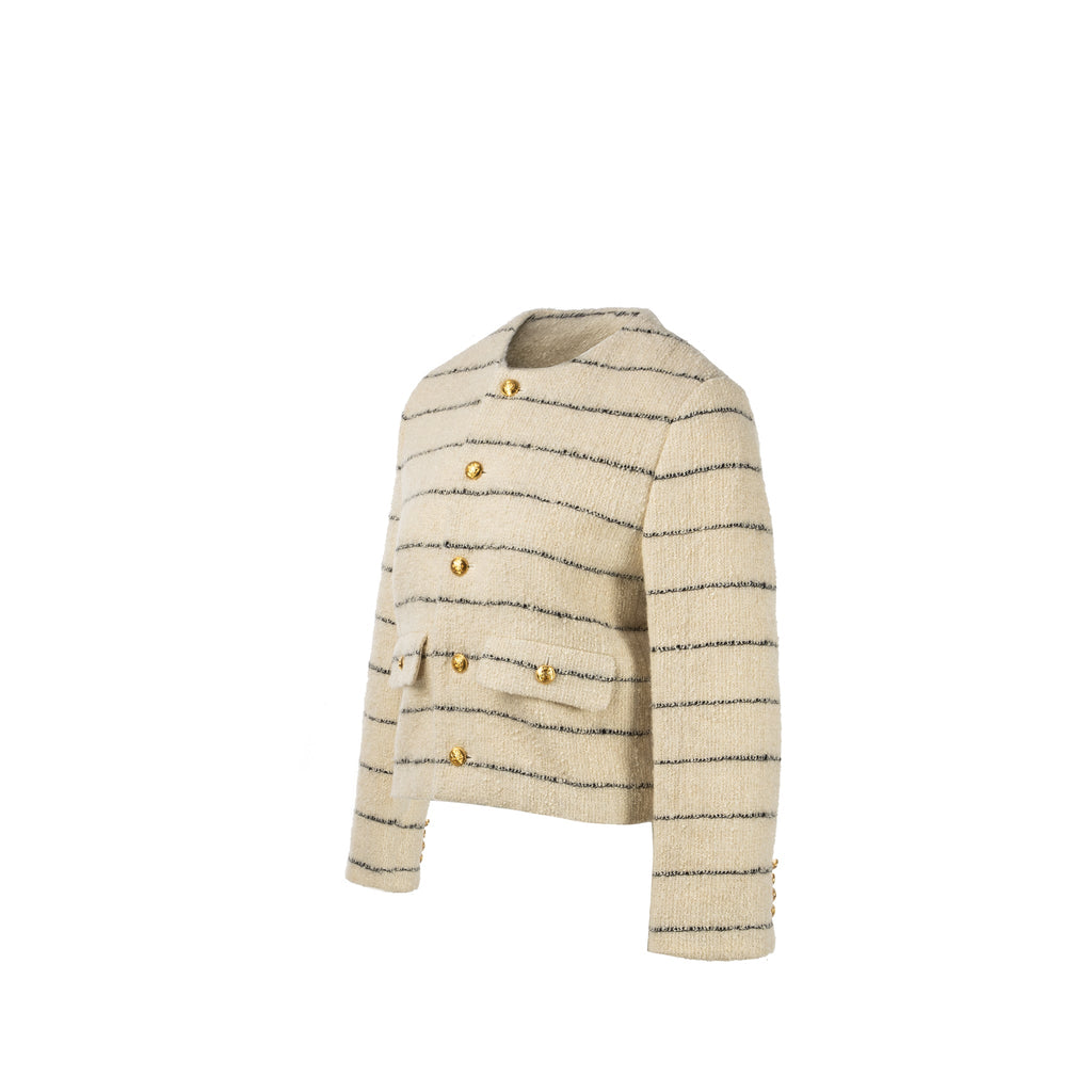 celine-size-34-chasseur-striped-evening-jacket-cream-black
