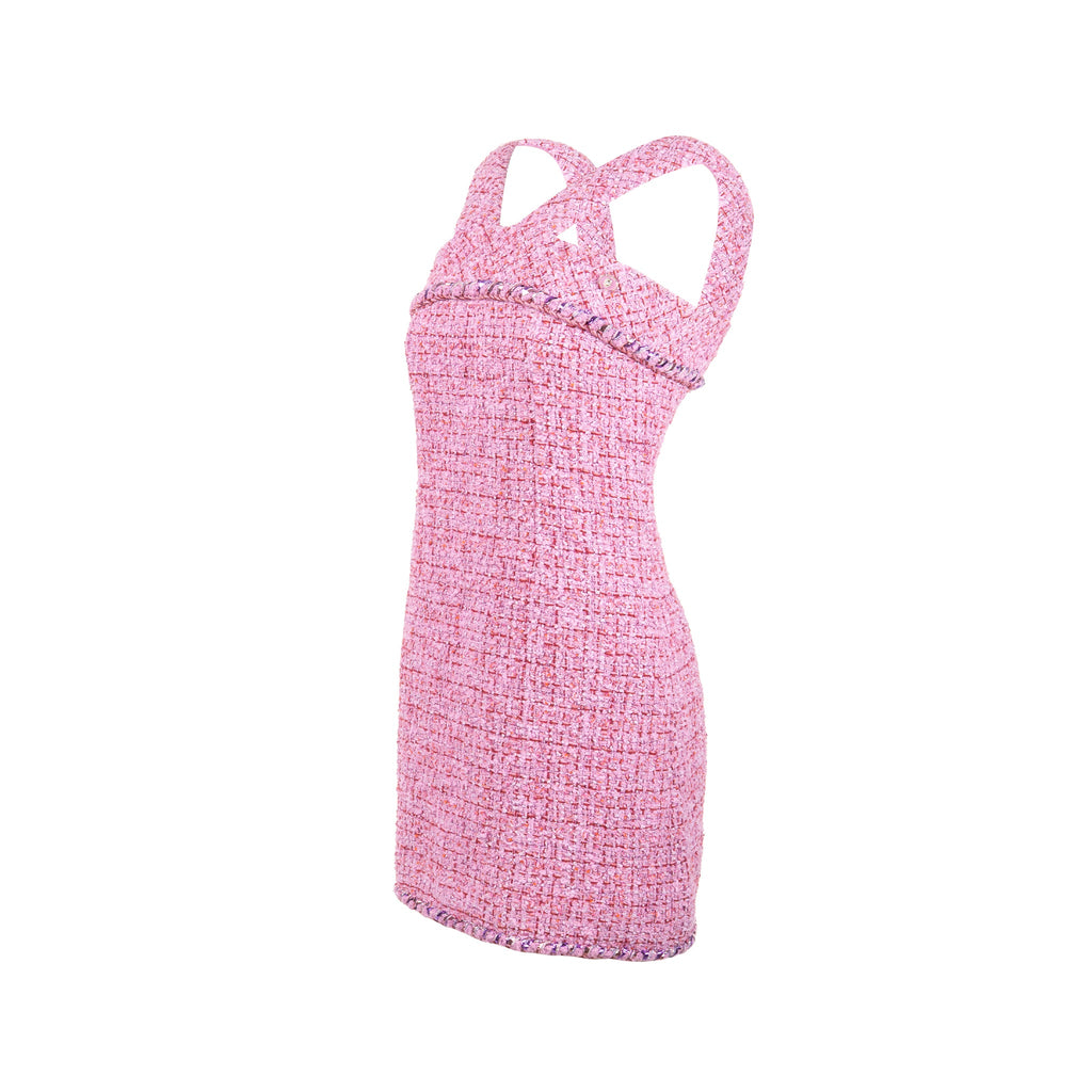 chanel-size-34-22p-tweed-mini-dress-cotton-polyester-light-purple-pink